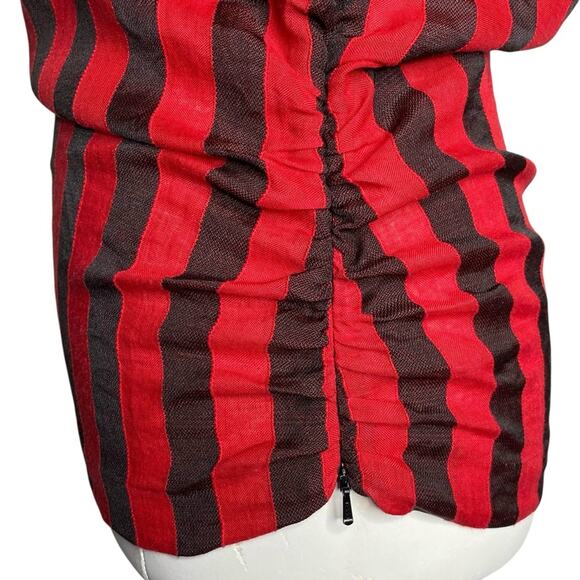 L’Academie The Marion Blouse in Red & Black size Medium - Picture 7 of 11